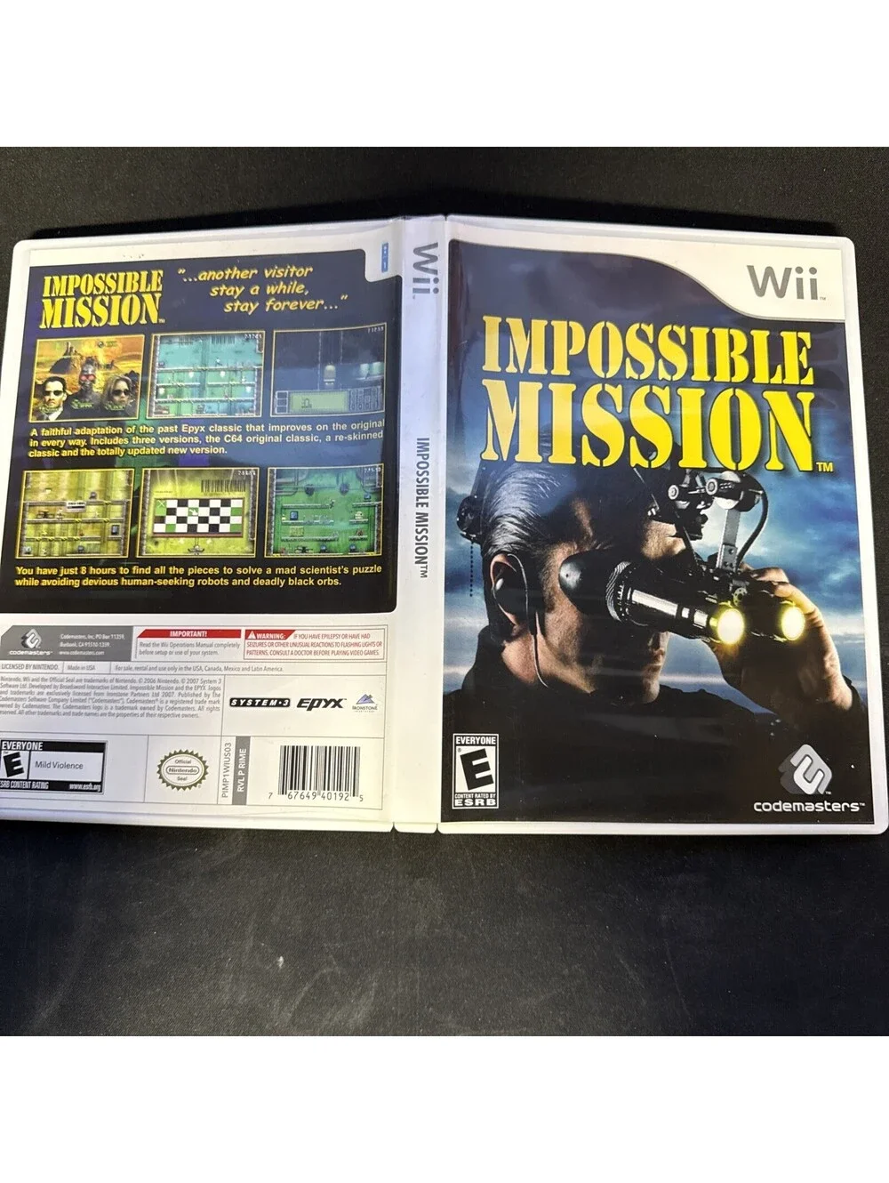 Impossible Mission Nintendo Wii Game COMPLETE w/ MANUAL TESTED! Clean Disc